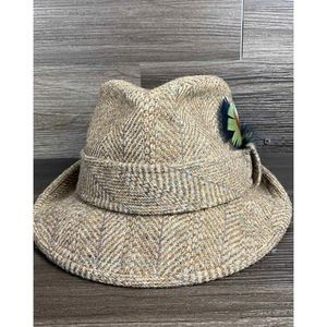 Vintage Pendleton wool plaid fedora Tan-plaid Size 7 1/4‎